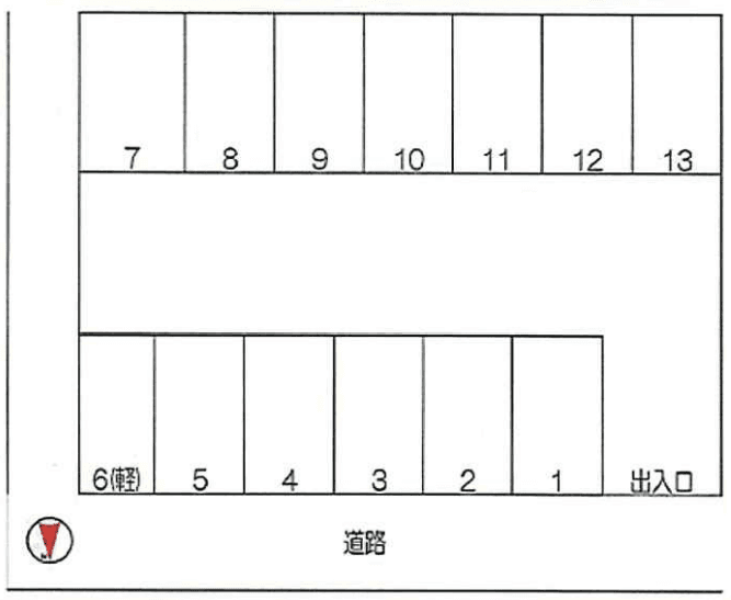 泉ヶ丘２丁目パーキングの駐車配置図