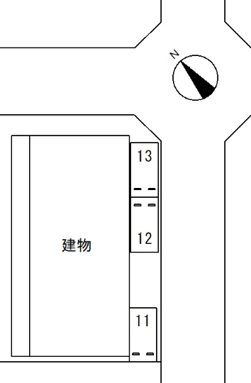 アムール VISTA 駐車場の駐車配置図