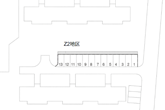 幸町_Ｚ２地区の駐車配置図