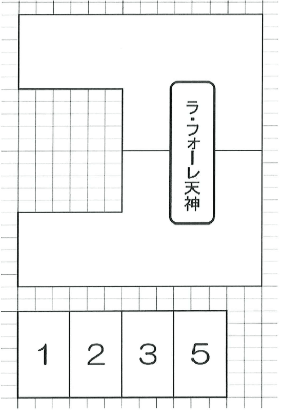 ラフォーレ天神月極駐車場の駐車配置図