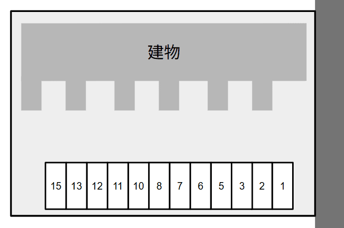 ａｒｅ－ｅｎ－ｃｉｅｌ Ⅱ別駐車場の駐車配置図