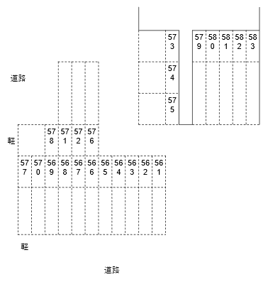 幼稚園下駐車場の駐車配置図