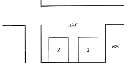 備後東駐車場の駐車配置図