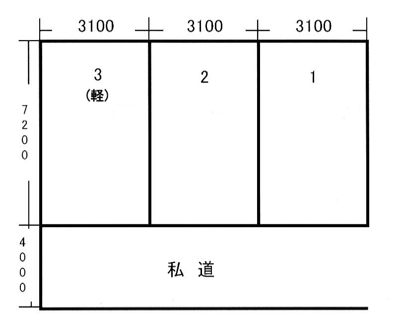 木嶋第２駐車場の駐車配置図