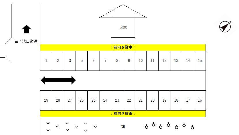 Gran Parking Aの駐車配置図
