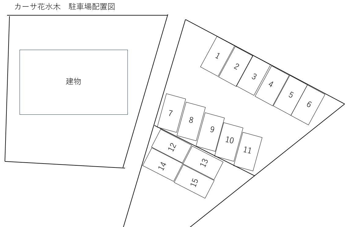 カーサ，花水木の駐車配置図