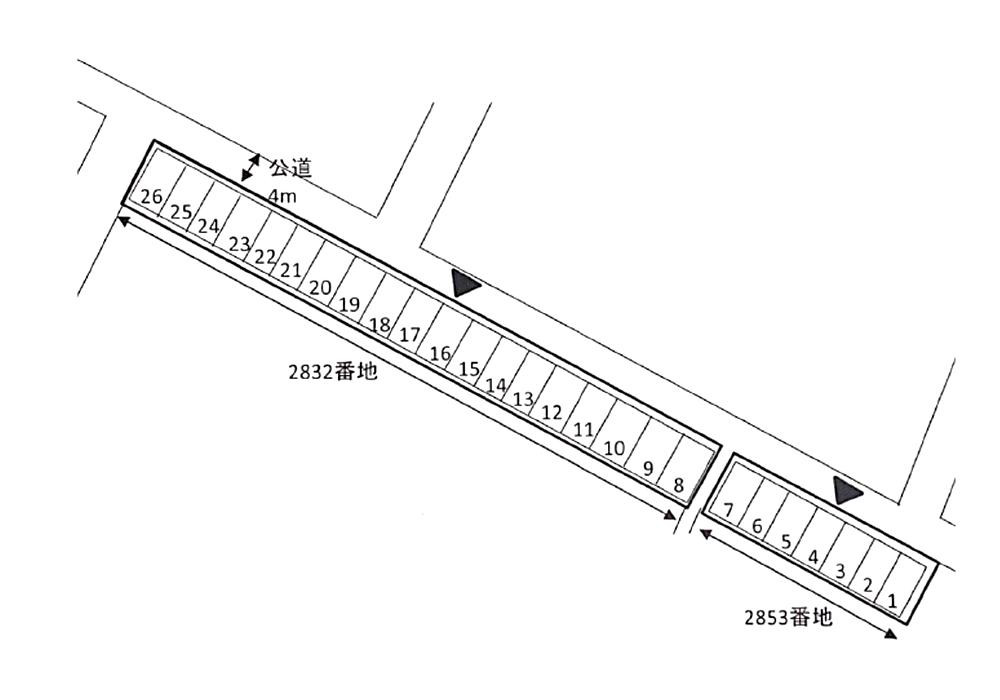 まるはな第２駐車場の駐車配置図