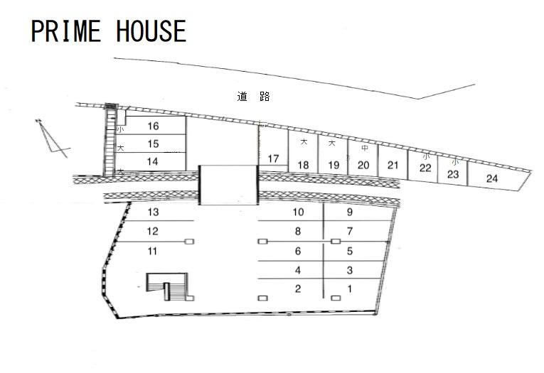 PRIME HOUSE (プライムハウス)の駐車配置図
