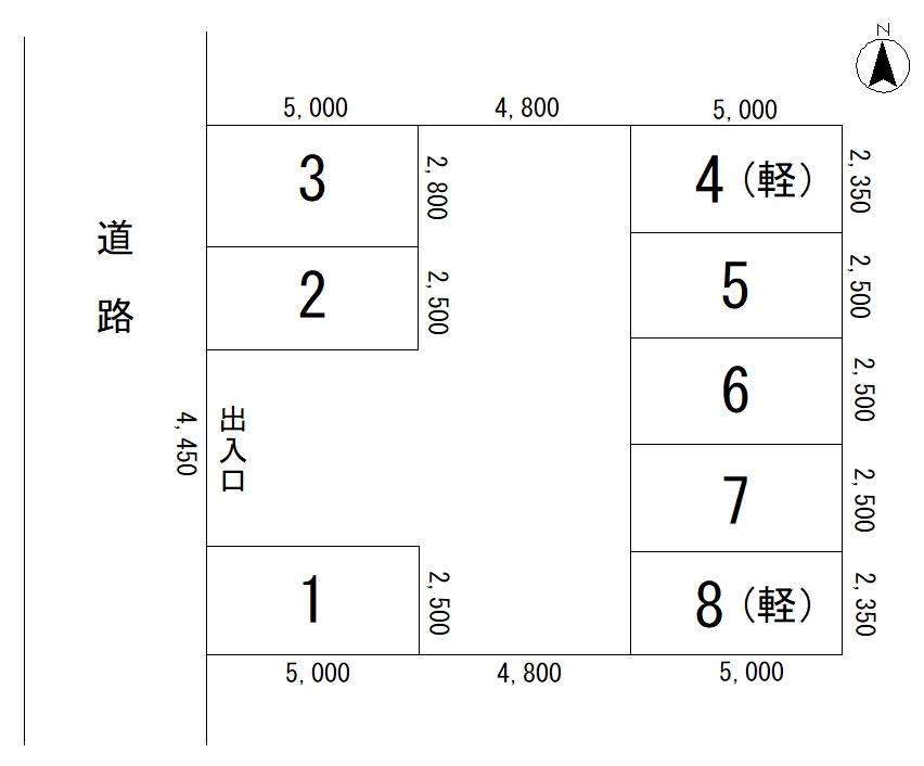SORAパーキングの駐車配置図