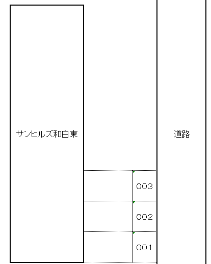 サンヒルズ和白東駐車場の駐車配置図