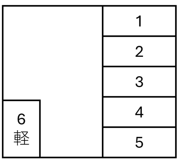 御幸本町相木駐車場の駐車配置図