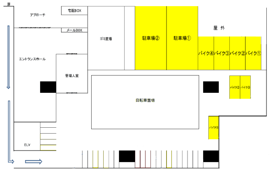リヴシティ西川口の駐車配置図