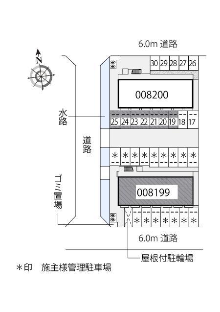 宇佐崎Ⅰ(8199)　敷地外駐車場の駐車配置図