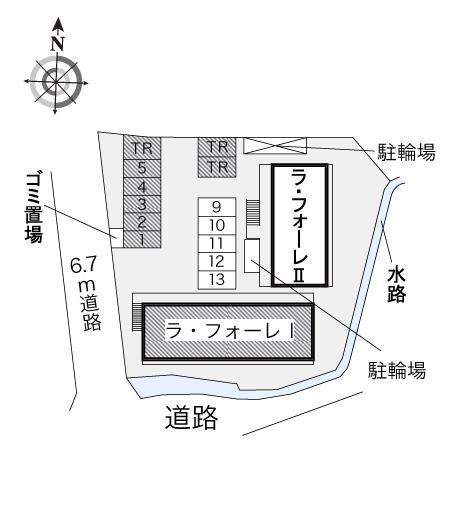 ラ・フォーレⅠ(18000)の駐車配置図