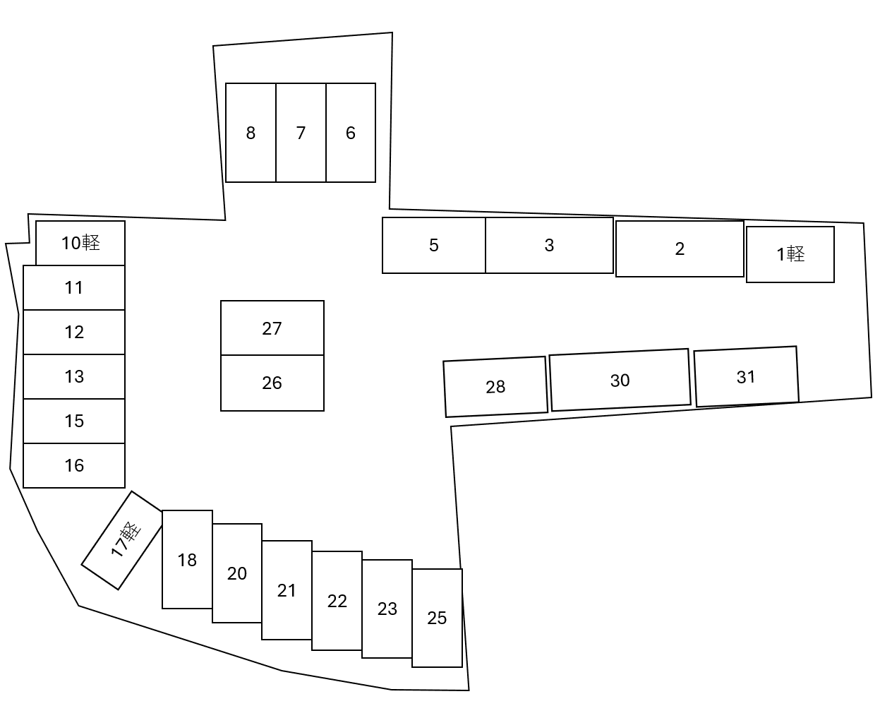 KNモータープール吉身の駐車配置図