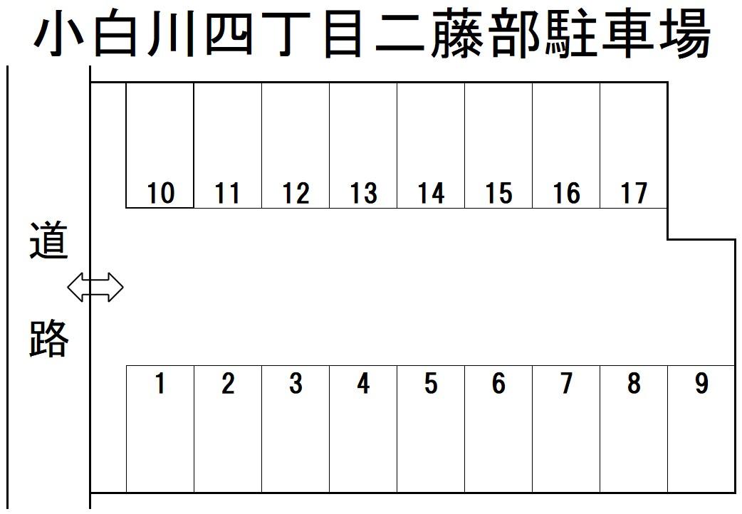 小白川四丁目駐車場 No.23の駐車配置図