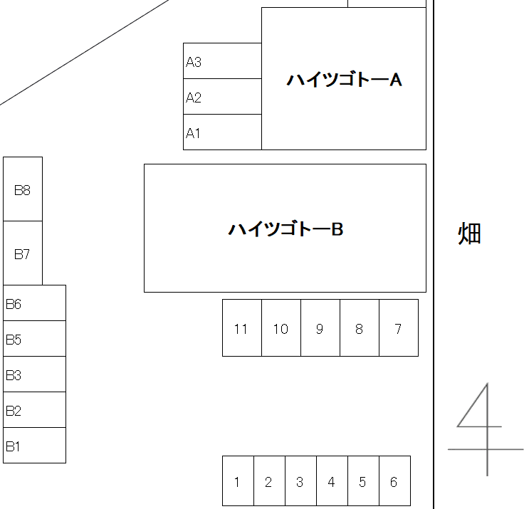 後藤駐車場の駐車配置図