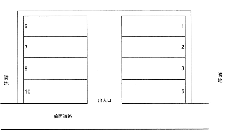 渡辺駐車場の駐車配置図