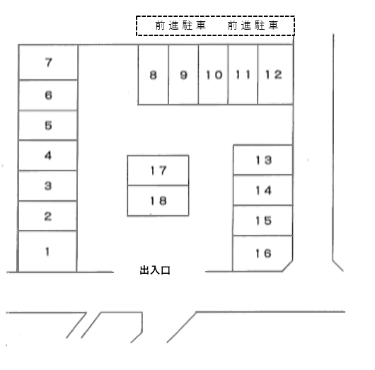 加110751駐車場の駐車配置図
