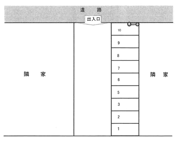 福島パーキングAの駐車配置図