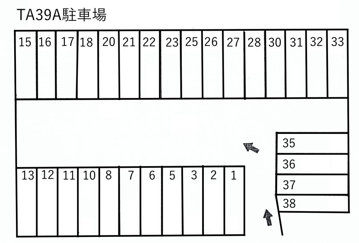 田島39A2駐車場の駐車配置図