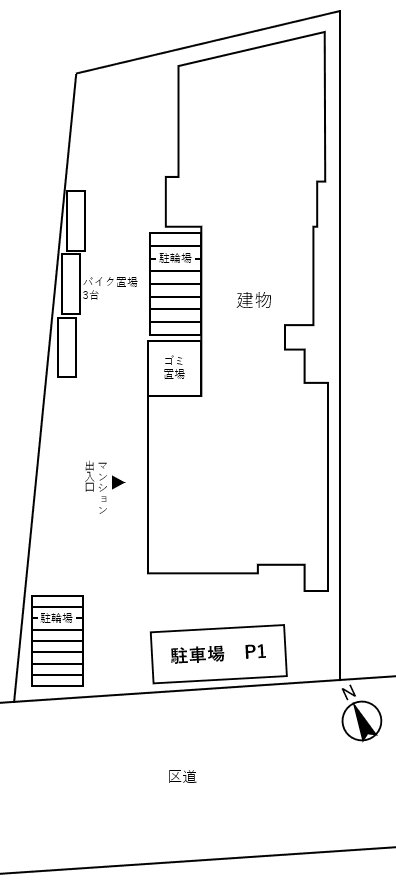 ヴィータローザＣＱレジデンス練馬富士見台の駐車配置図