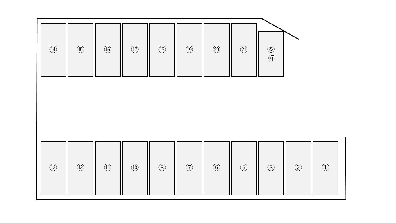 ワタナベ7丁目駐車場の駐車配置図