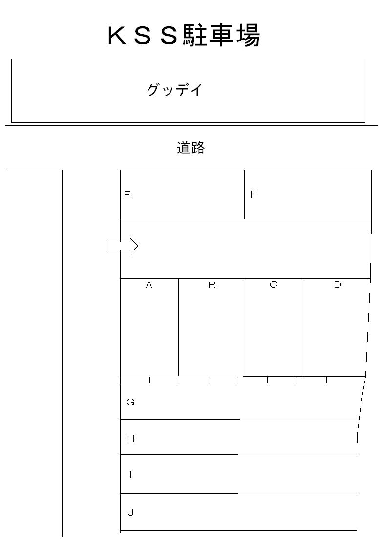 KSS駐車場Aの駐車配置図