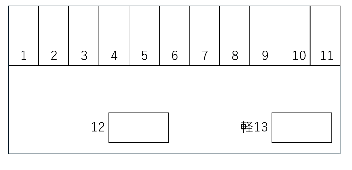 けいパーキングの駐車配置図
