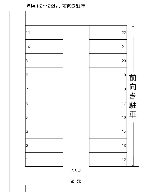 篠﨑駐車場の駐車配置図