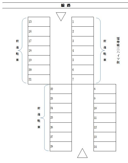 かえで駐車場の駐車配置図
