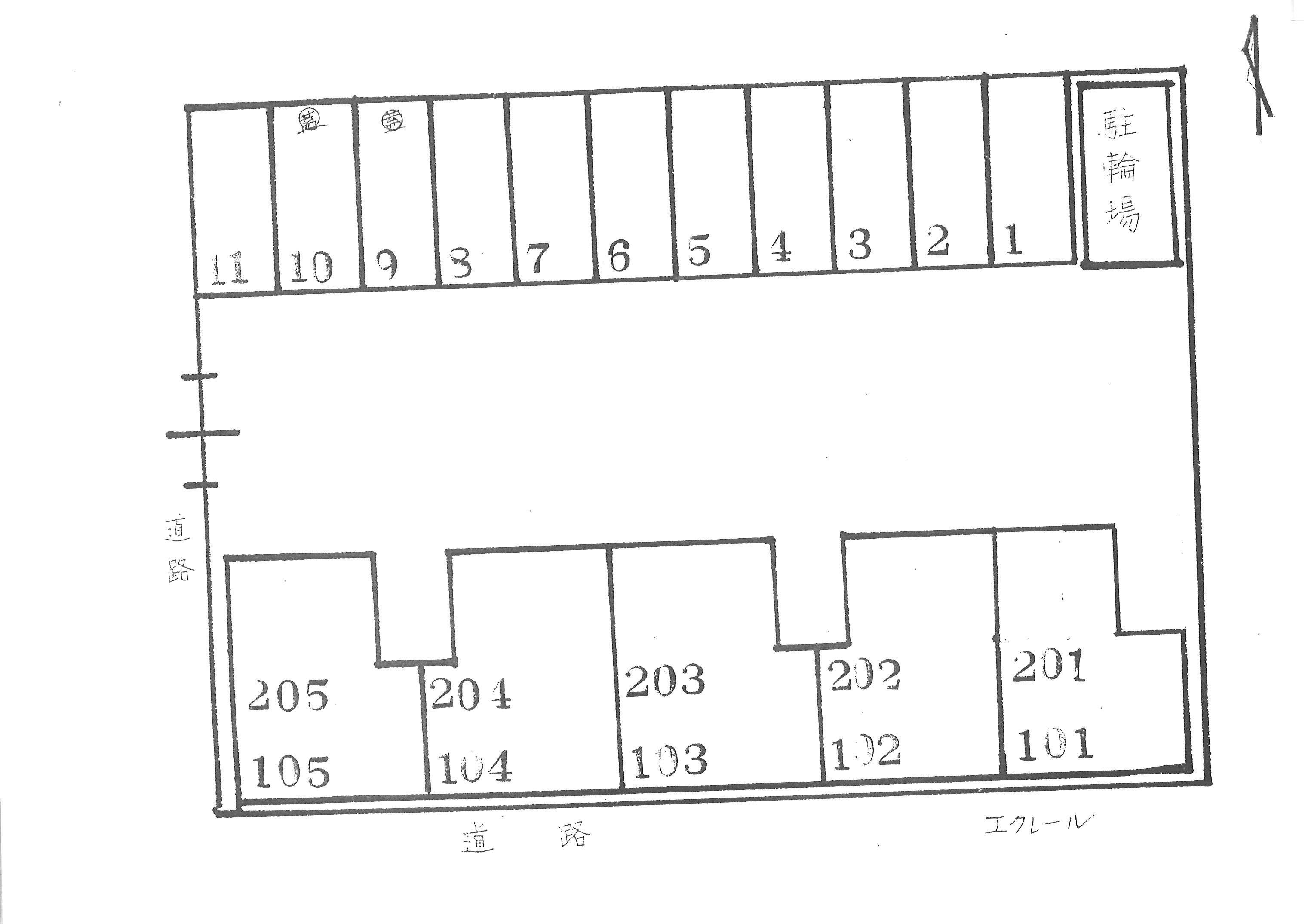 エクレールの駐車配置図