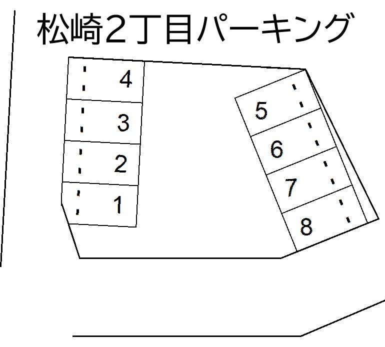 松崎２丁目パーキングの駐車配置図
