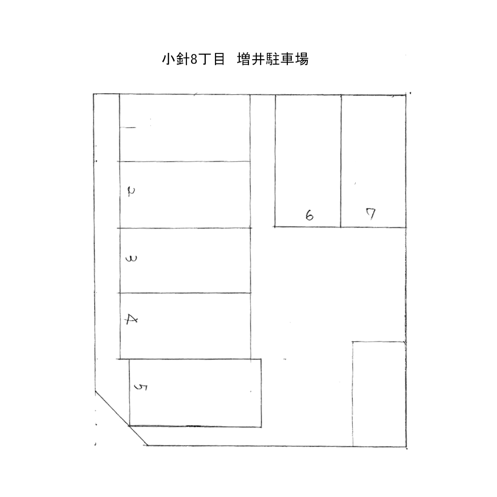 小針8丁目　増井駐車場の駐車配置図