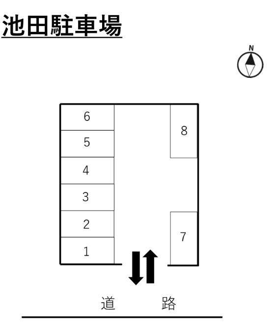 池田駐車場の駐車配置図