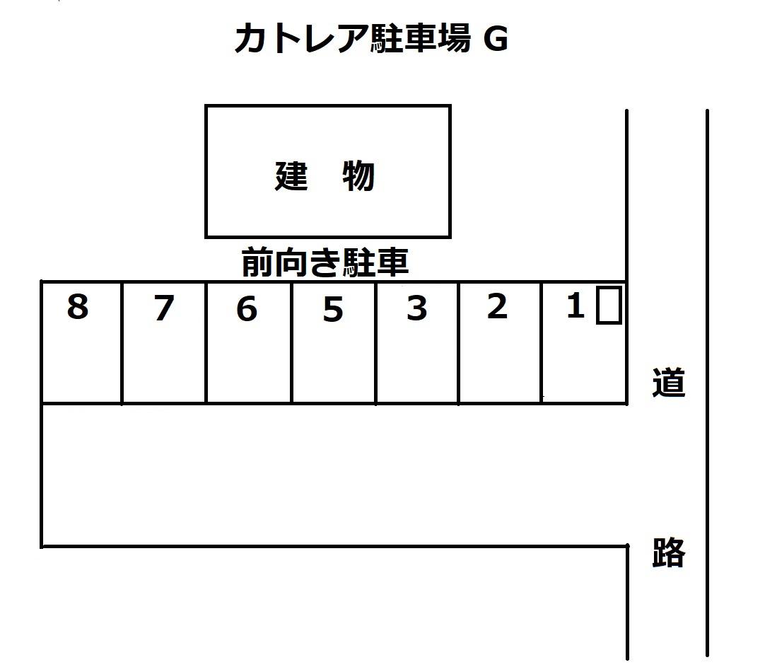カトレア駐車場の駐車配置図