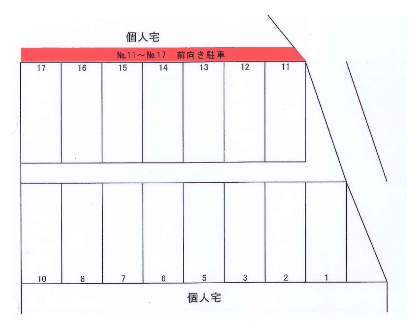 沼田駐車場の駐車配置図