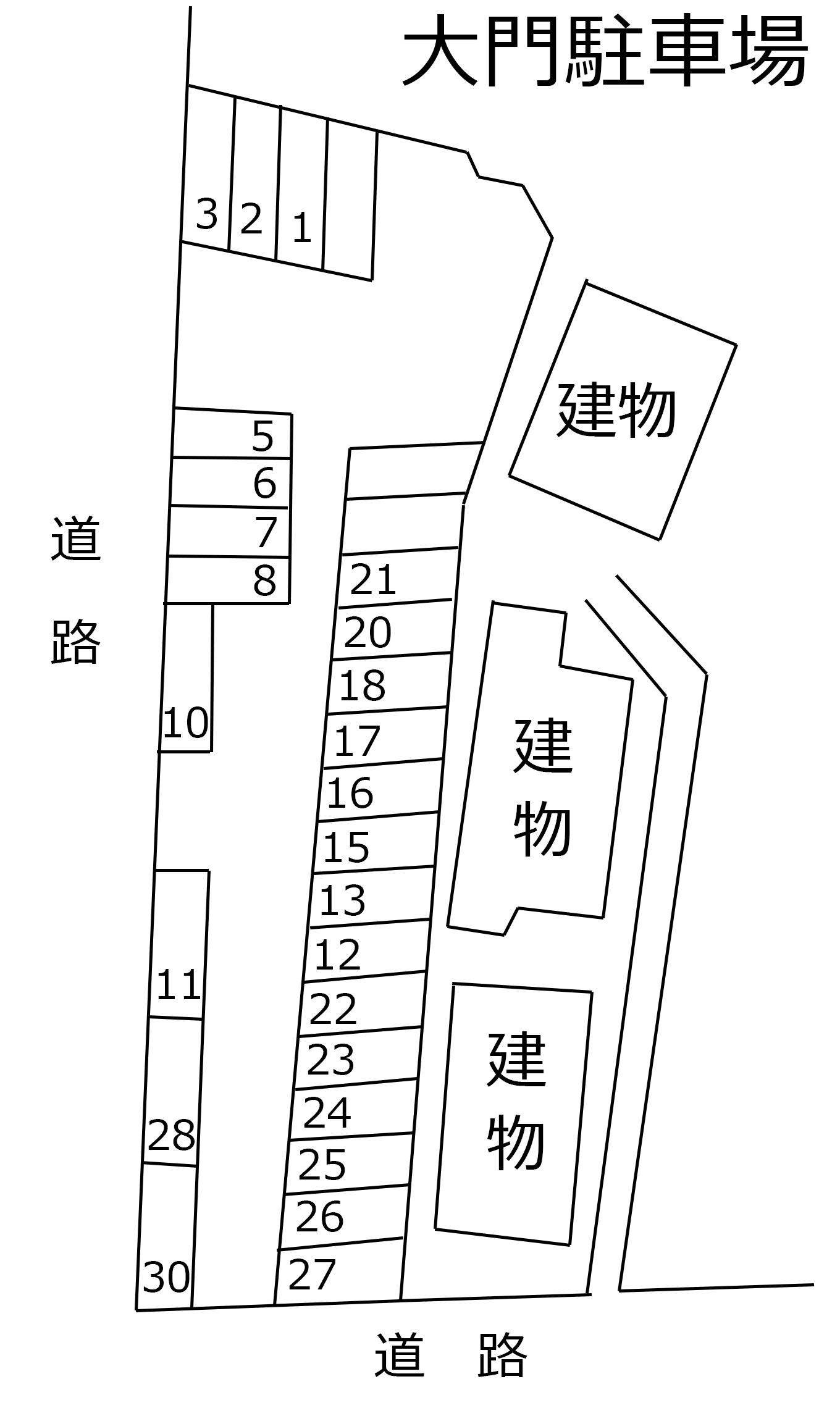 大門駐車場の駐車配置図