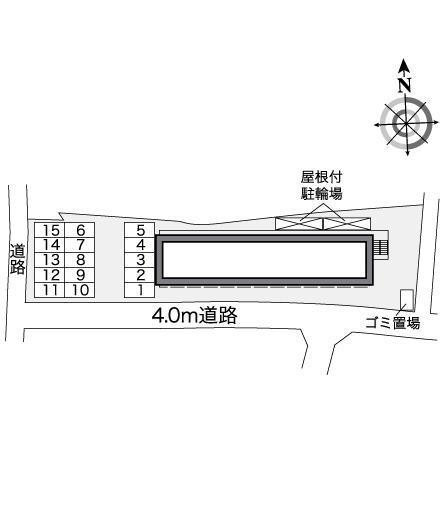 パーシモン壱番館(26058)の駐車配置図