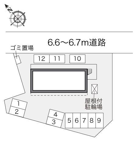レオパレスＲの駐車配置図