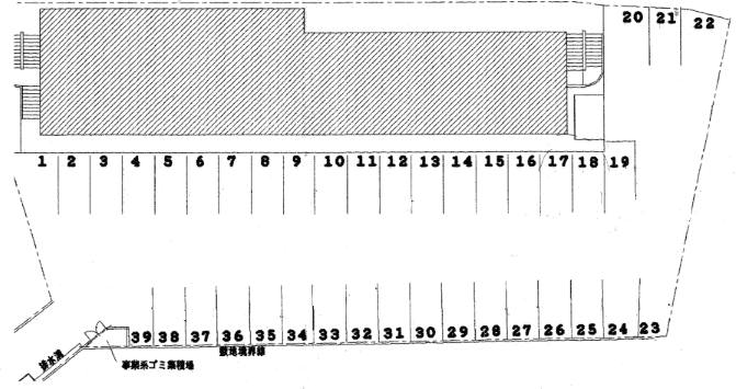 大城産業ビルⅡの駐車配置図