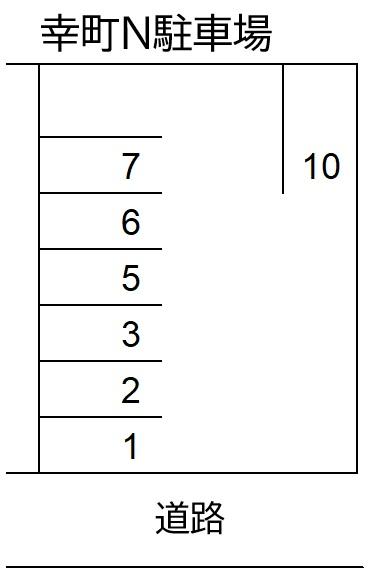 幸町N駐車場の駐車配置図