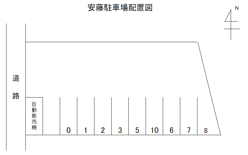 安藤駐車場の駐車配置図