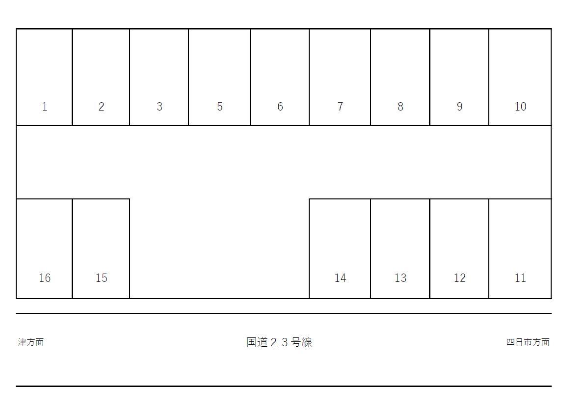 白子町3031-1駐車場の駐車配置図