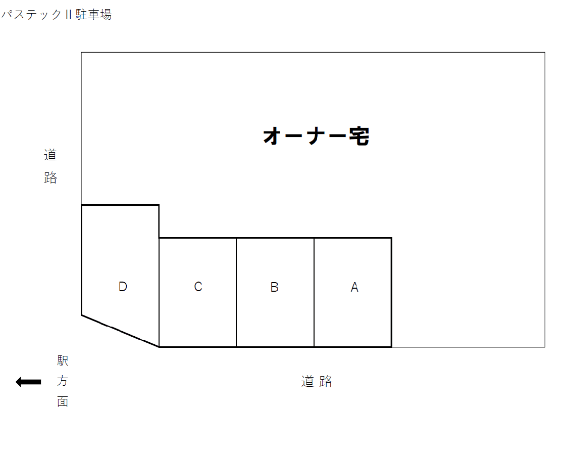 パステック２駐車場の駐車配置図