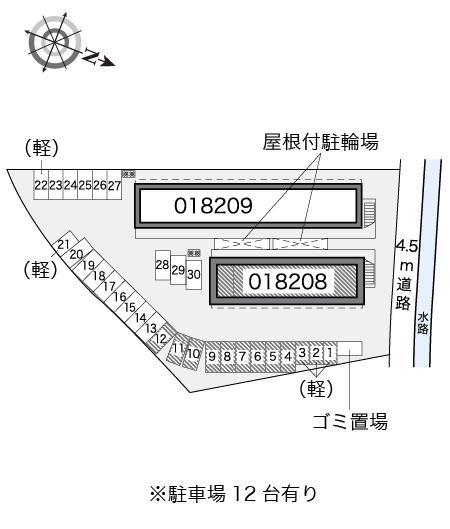 グリーン・グラスＥ(18208)の駐車配置図