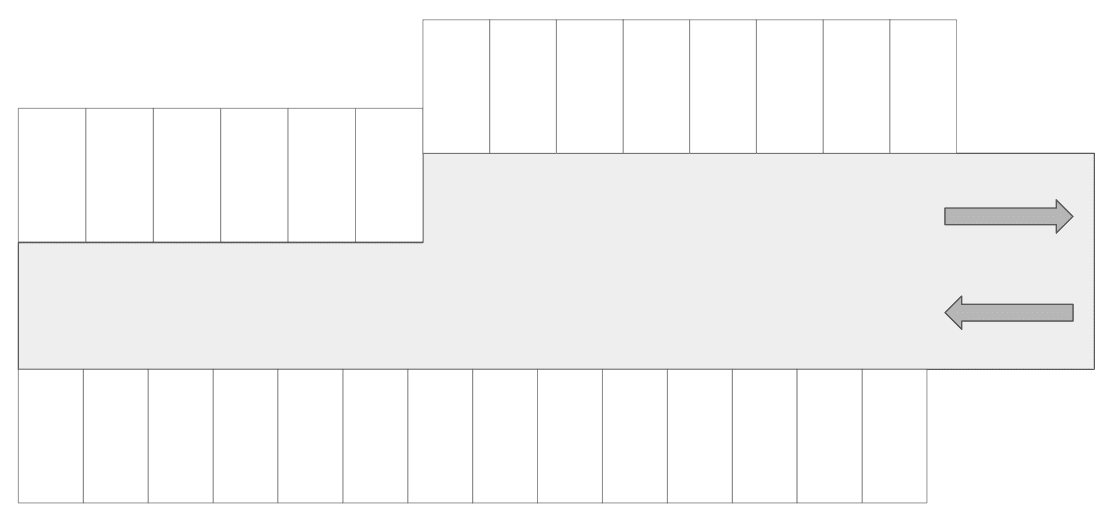 北夙川駐車場の駐車配置図