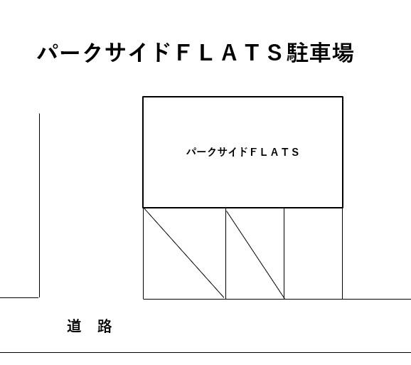 パークサイドＦＬＡＴＳ駐車場の駐車配置図