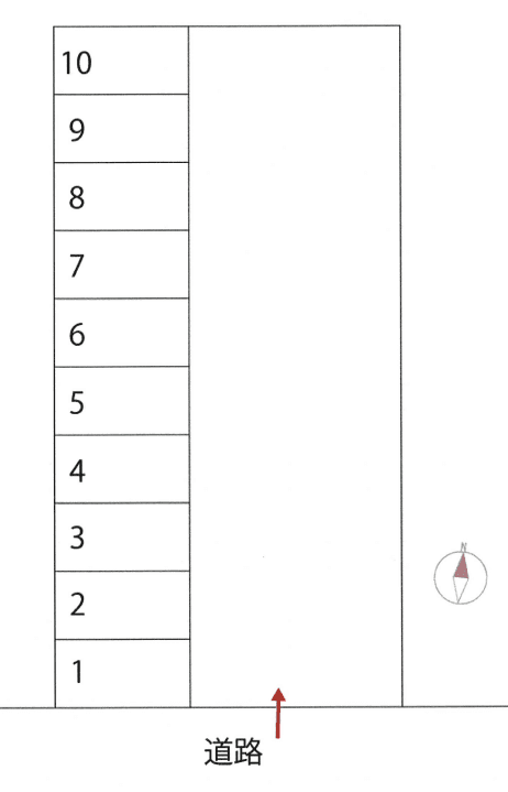 しまんとパーキング中村東町二丁目93番1の駐車配置図