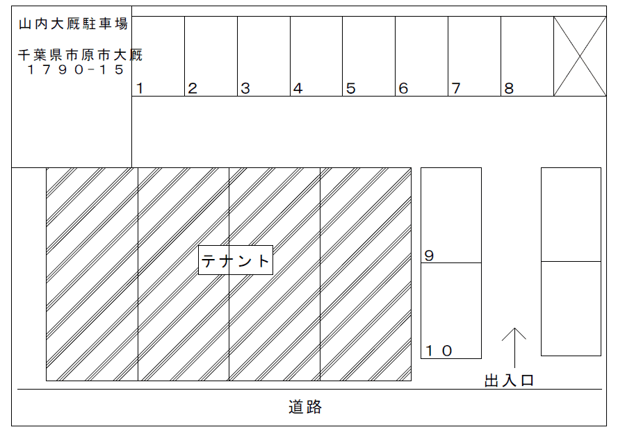 大厩駐車場(仮)の駐車配置図